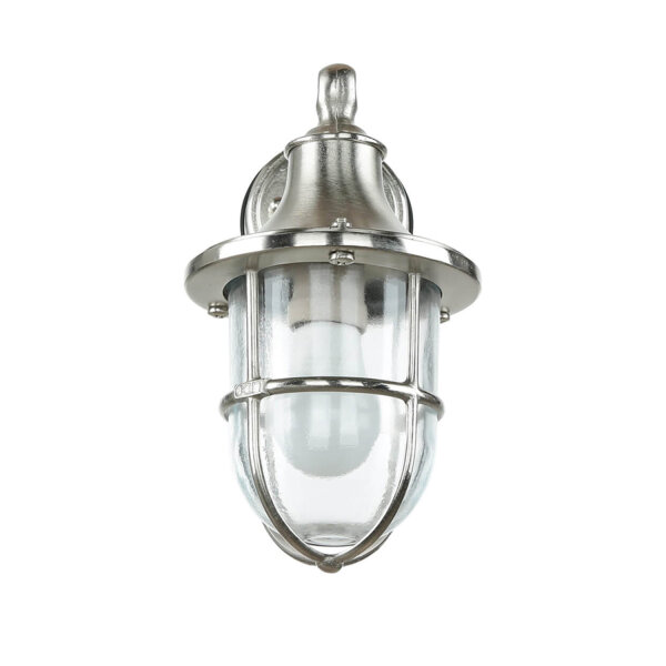 Applique murale extérieure nickel laiton véritable IP64 Cour