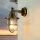 Applique extérieure terrasse cour laiton verre strié IP64