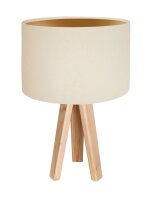 Lampe de table AYLMER Crème Or Rétro...