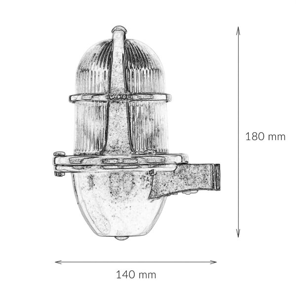 Lampe murale extérieure terrasse porte dentrée laiton massif