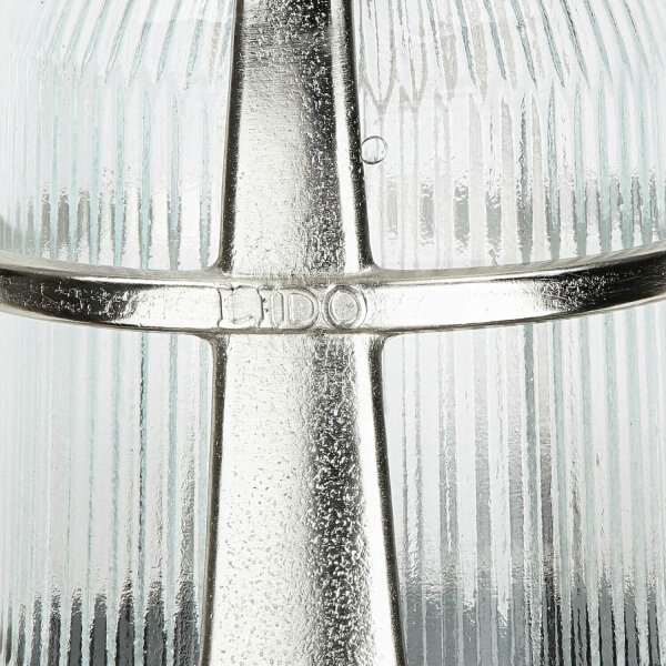 Applique murale massive extérieure en nickel laiton verre