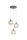 Pendelleuchte Glas Metall Gold Champagner E27 L:46 cm