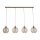 Pendelleuchte Glas Metall Gold Champagner E27 L:110 cm