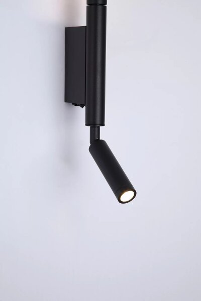 LED Wandspot schwenkbar 3000K Aluminium Schwarz 620 lm
