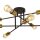 Deckenlampe Metall Sandschwarz Messing E27 L:63,5 cm