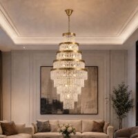 Kronleuchter Glas Metall Bronze E14 &Oslash;65 cm 13-flammig