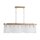 Pendelleuchte Glas Metall Kristall Bronze E14 L:98 cm