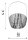 Deckenleuchte Glas Metall Grau G9 H:35 cm Acrylperlen