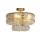 Deckenlampe Glas Metall Gold E14 Ø35 cm 3-flammig klar