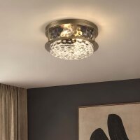 Deckenlampe Klarglas Messing Antik E27 IP44 &Oslash;35 cm...