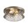 Deckenlampe Klarglas Messing Antik E27 IP44 Ø35 cm rund