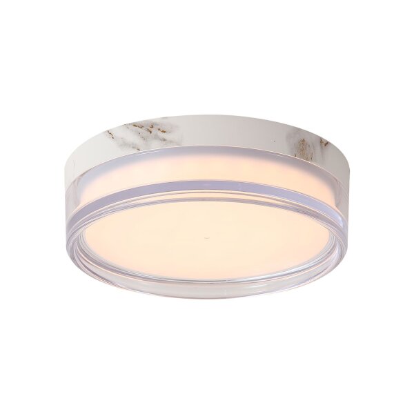 LED Deckenlampe CCT 2300-4000K Marmor IP65 Ø23 cm flach