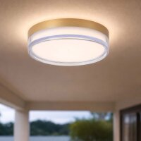 LED Deckenlampe CCT 2300-4000K Metall Gold IP65...