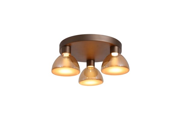 LED Deckenlampe 3000K Glas Bronze-Braun Bernstein