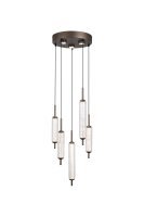LED H&auml;ngelampe 3000K Glas Bronze-Braun Wei&szlig;...