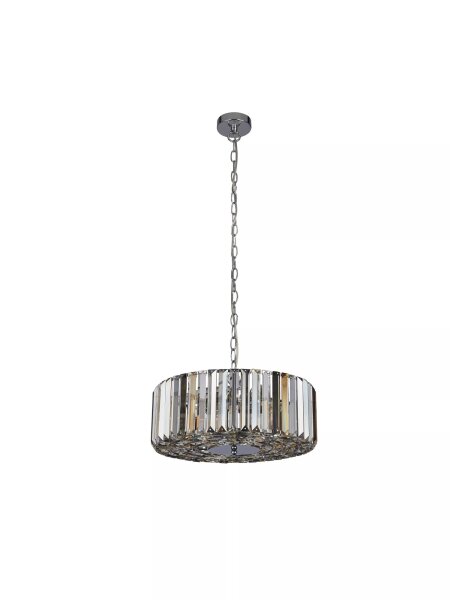 Pendelleuchte Glas Metall Chrom Bernstein E27 Ø42 cm