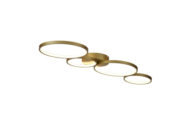 LED Deckenlampe 3000K Aluminium Gold L:97 cm Ringe