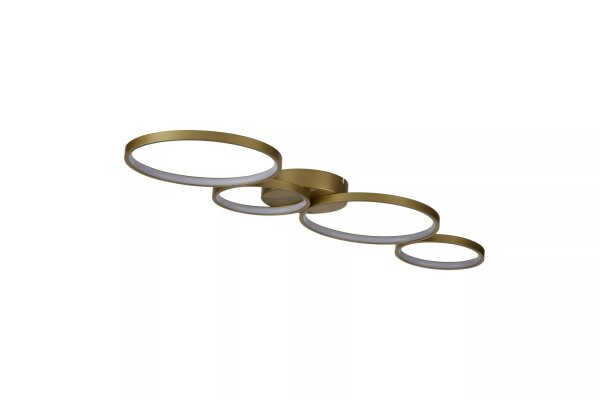 LED Deckenlampe 3000K Aluminium Gold L:97 cm Ringe