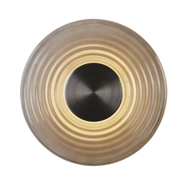 LED Wandleuchte 3000K Glas Metall Nickel Grau B:30 cm