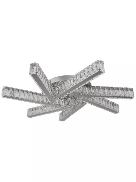 LED Deckenlampe 4000K Glas Metall Chrom L:66,5 cm klar
