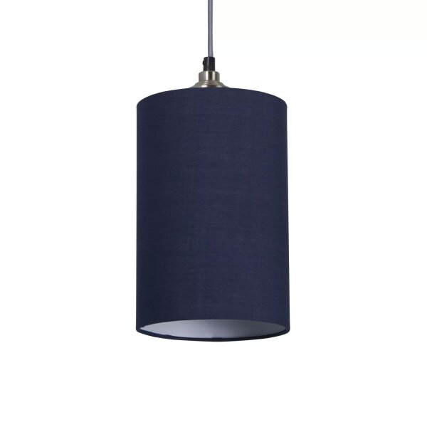 Lampenschirm Baumwolle Marineblau E14 E27 Ø16 cm Loft