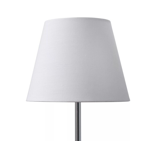 Lampenschirm Baumwolle Weiß E14 E27 H:16 cm Loft