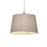 Lampenschirm Baumwolle Hellgrau E14 E27 &Oslash;30 cm Loft