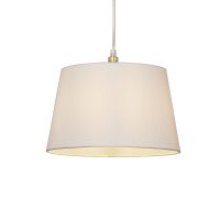 Lampenschirm Baumwolle Wei&szlig; E14 E27 &Oslash;30 cm...