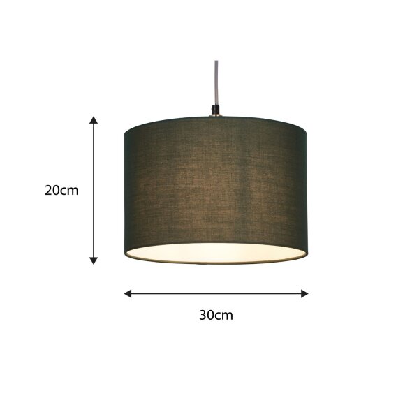 Lampenschirm Baumwolle Smaragdgrün E14 E27 Ø30 cm Loft