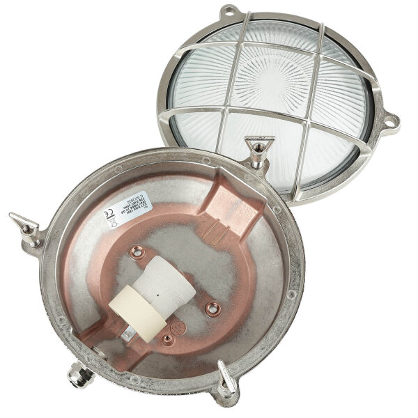 Applique murale extérieure nickel laiton véritable IP64 Maritim