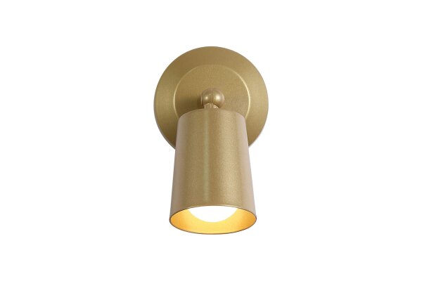 LED Wandstrahler Akku 3000K Metall Gold T:12 cm 160 lm
