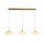 LED Pendelleuchte 3000K Glas Metall Gold L:115 cm Kugel