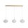 LED Pendelleuchte 3000K Glas Metall Gold L:115 cm Kugel