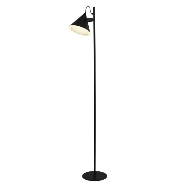 LED Stehlampe flexibel 3000K Aluminium Schwarz H:146 cm