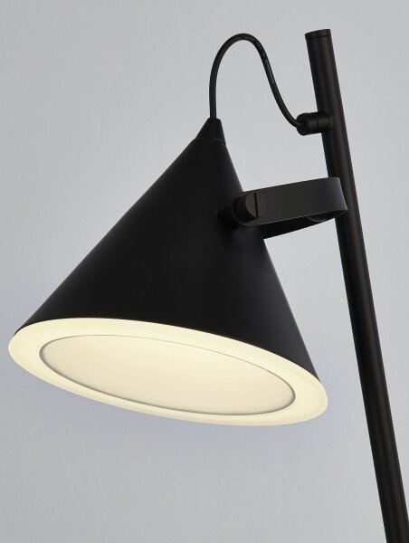 LED Stehlampe flexibel 3000K Aluminium Schwarz H:146 cm