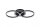 LED Deckenlampe 3000K Metall Schwarz L:46 cm Lichtring