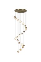 LED H&auml;ngelampe 3000K Metall Messing &Oslash;88 cm...
