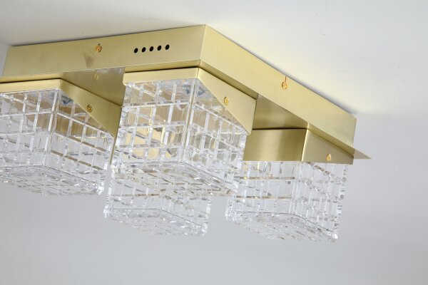 LED Deckenleuchte 3000K Metall Messing L:30 cm wohnlich