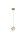 LED Hängelampe 3000K Metall Messing L:13 cm Würfel