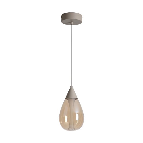 LED Hängelampe 3000K Glas Sandfarben Champagner Ø15 cm