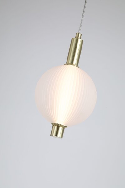 LED Hängelampe 3000K Glas Metall Messing Ø15 cm Modern