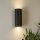 Wandlampe Up Down Aluminium Sandschwarz GU10 Zylinder