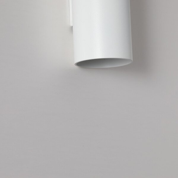 Wandlampe Aluminium Sandweiß GU10 H:15,4 cm Zylinder