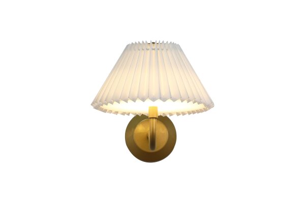 LED Wandlampe Akku 3000K Metall Gold Weiß T:24,5 cm
