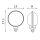 LED Leuchtmittel dimmbar Glas Bernstein E27 B:8 cm