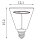 LED Leuchtmittel 1800K Glas Bernstein E27 H:15,2 cm