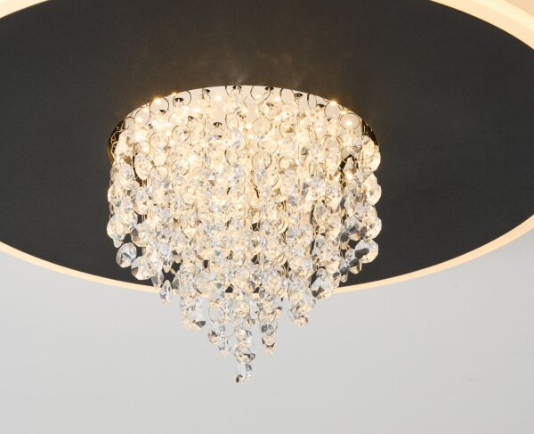 LED Deckenleuchte 3000K Metall Schwarz Ø31,5 cm 1888 lm