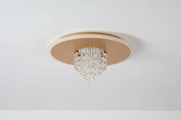LED Deckenleuchte 3000K Metall Gold H:15 cm Lichtring