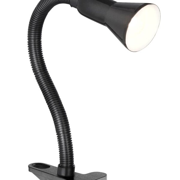 Tischlampe klemmbar Metall Schwarz Schalter E14 H:50 cm