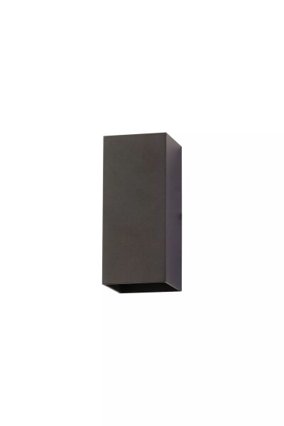 Wandlampe Up Down Aluminium Sandschwarz GU10 eckig